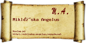 Miklóska Angelus névjegykártya